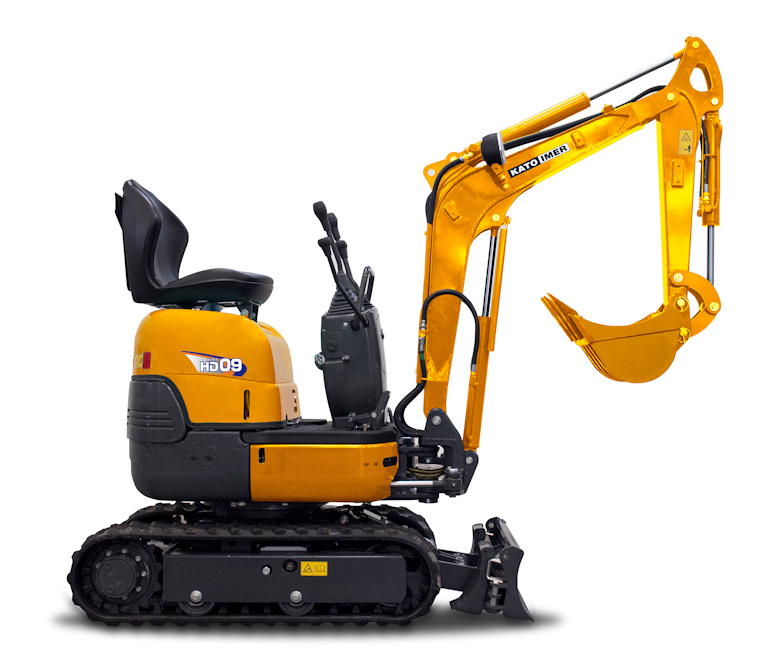 Seitenansicht des KATO 9VXE Minibagger KATO 9VXE Minibagger