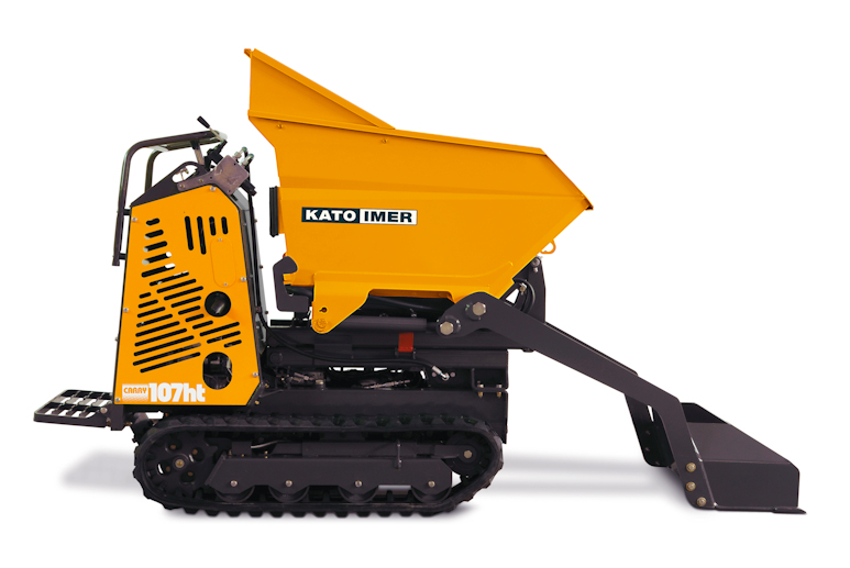 Transportieren und Planieren mit dem KATO Carry 107 ht Raupendumper 