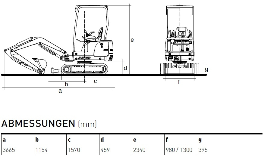 KATO 19 VXT Abmessungen