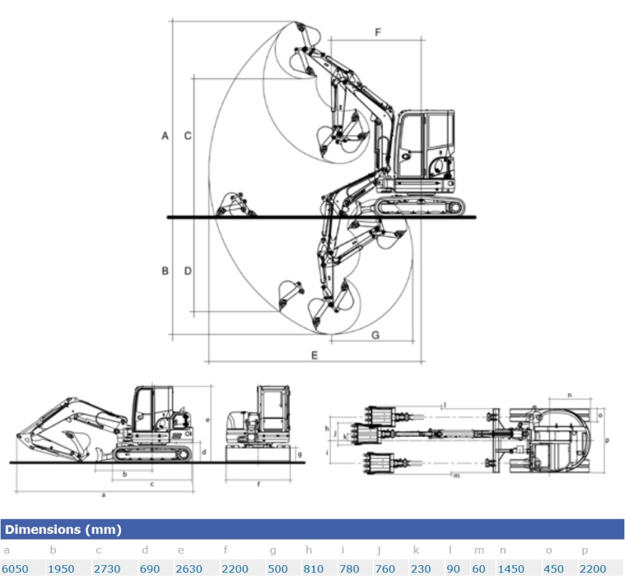 KATO 85 V4 Kurzheckbagger Diagramm